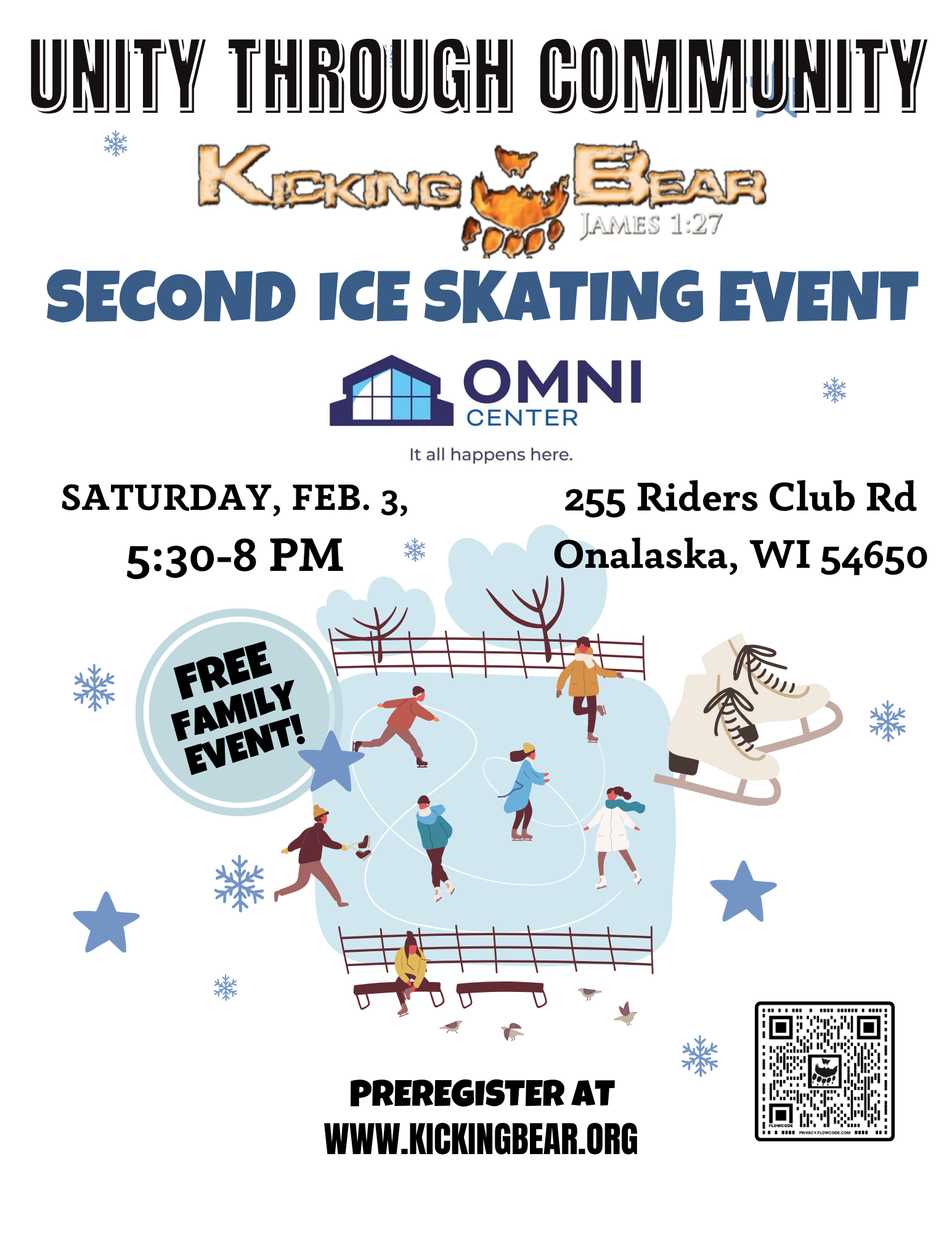 February Ice Skating Kicking Bear Foundation