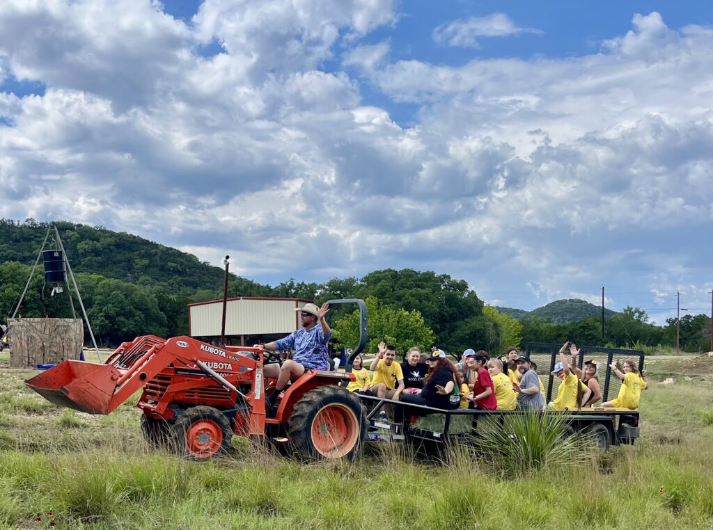 Kicking Bear tractor ride